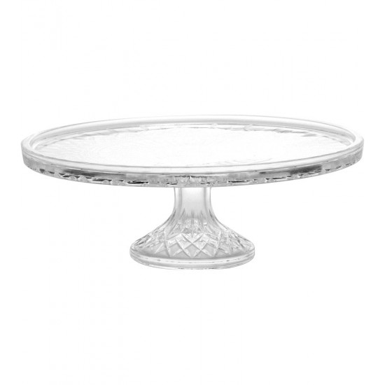 Prato Bolo 32cm 10,5cm Lys Com Pé Em Cristal Ecológico Wolff